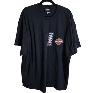 Harley Davidson NWT Black Logo Tee Shirt Manchester NH Size 2XL